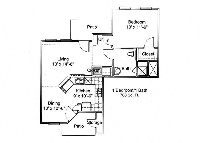 1 Bedroom Floor Plan